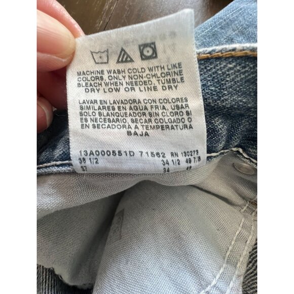 Wrangler Relaxed Fit Mens Jeans 36x34 actual 35x33 Light Blue Denim RN130273 - Picture 9 of 11